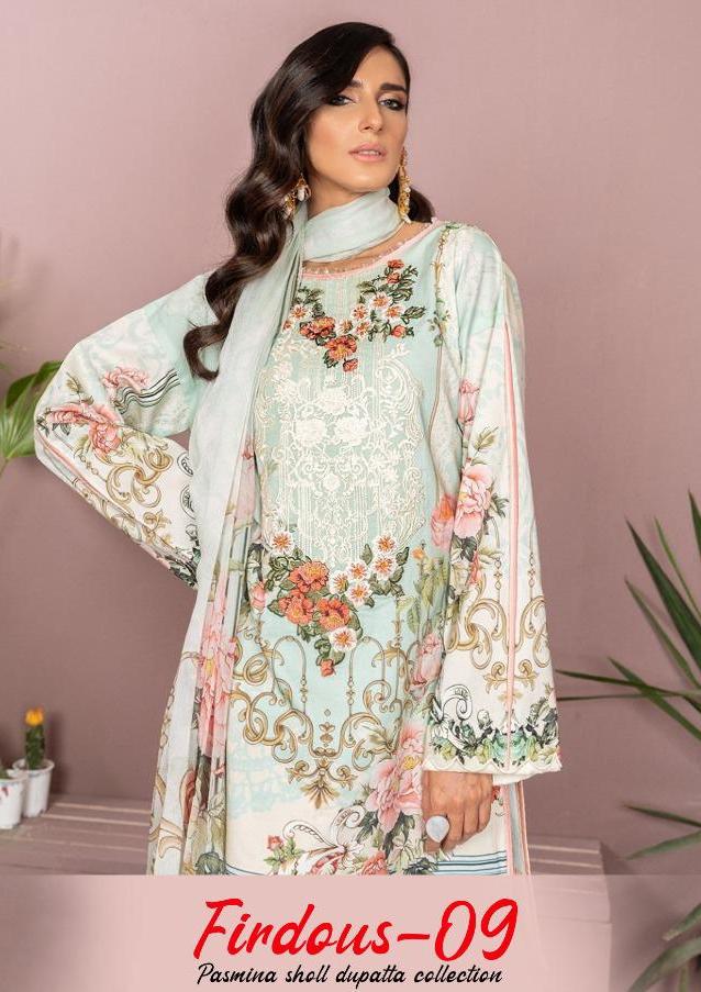 Deepsy Firdous Vol 9 Pashmina Printed Embroidery Pakistani Winter Suits