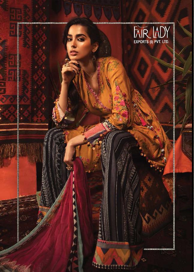 Fair Lady Maria B M Prints Pashmina Embroidery Pakistani Suits