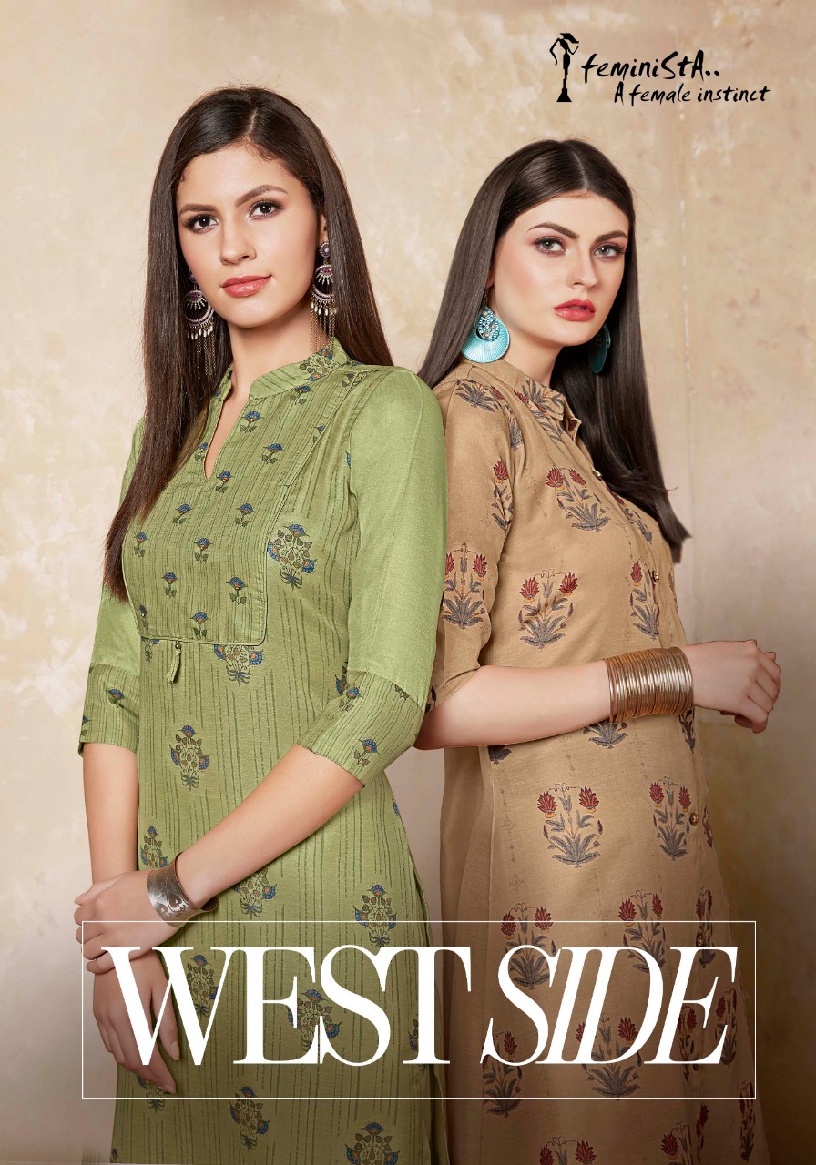 Feminista Launch Westside Linen Satin Ethnic Wear Top And Pant Collection