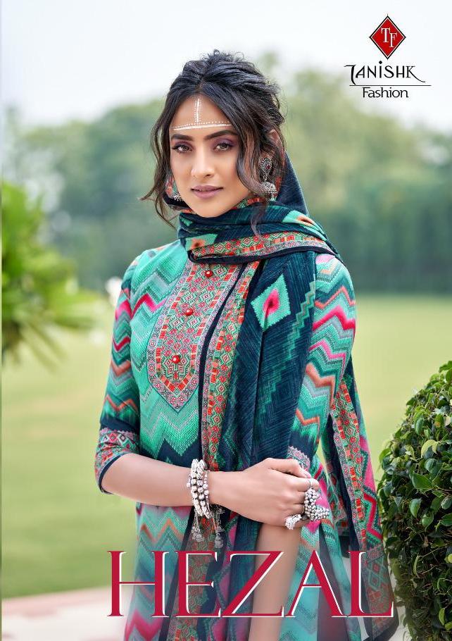 Hezal By Tanishk Fashion Velvet 3d Digital Printed Suits Online Supplier