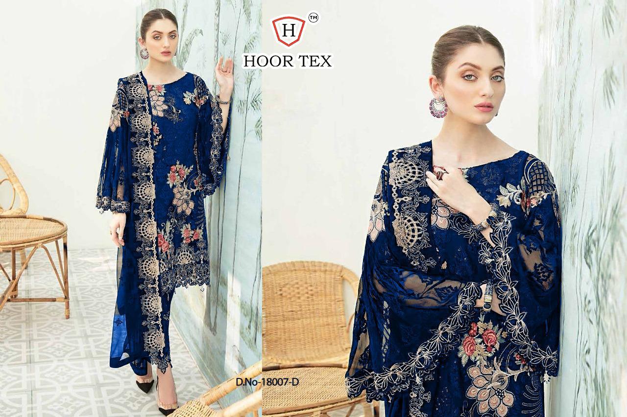 Hoor Tex Launching 18007 Colours Heavy Georgette Super Hit Design Pakistani Suit