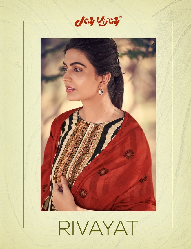 Jay Vijay Launch Rivayat Pashmina Digital Print With Work Heavy Suits Collections