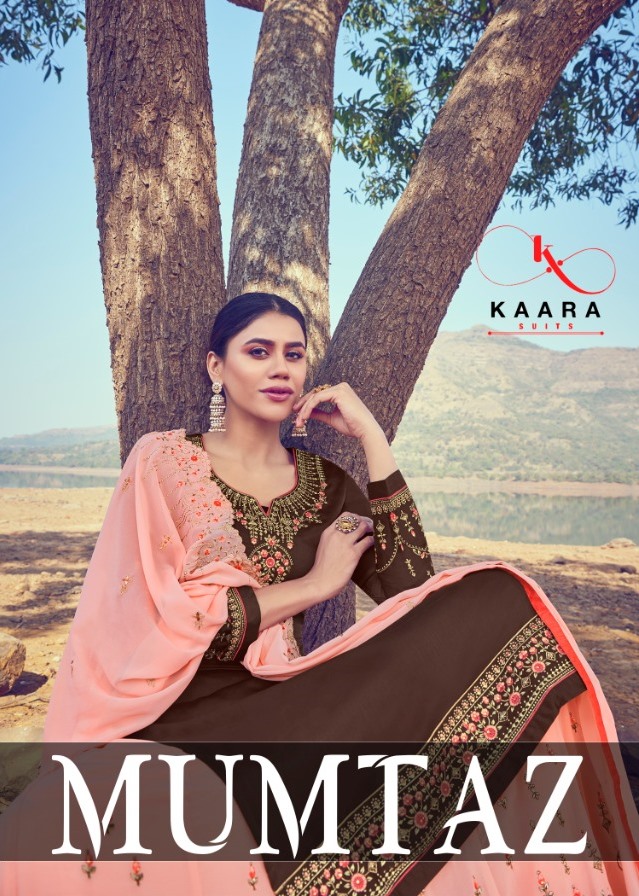 Kaara Suits Mumtaz Satin Georgette Wedding And Festival Wear Ghaghra Style Suits Pattern