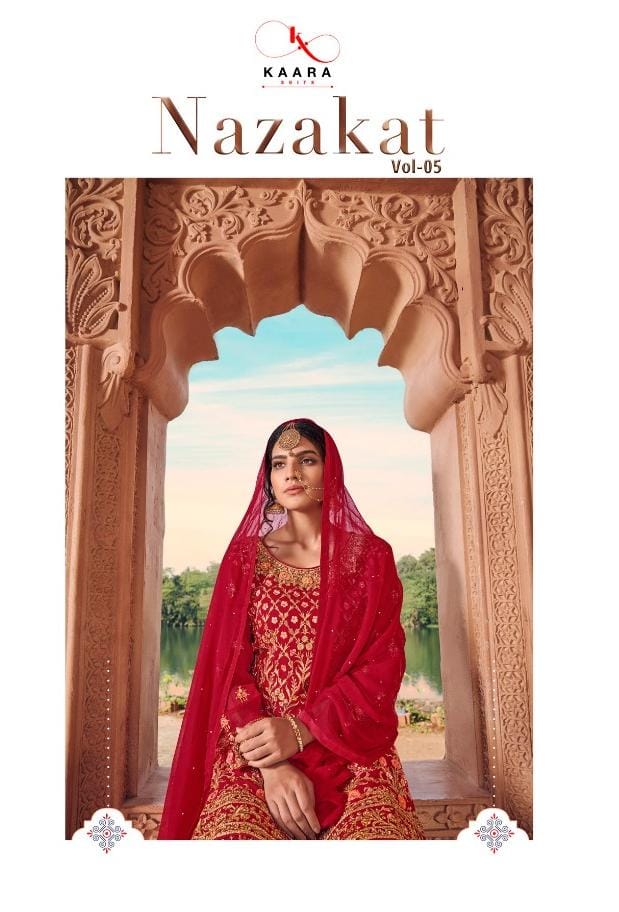 Kaara Suits Nazakat Vol 5 Georgette Designer Festival Wear Sarara Style Salwar Kameez In India