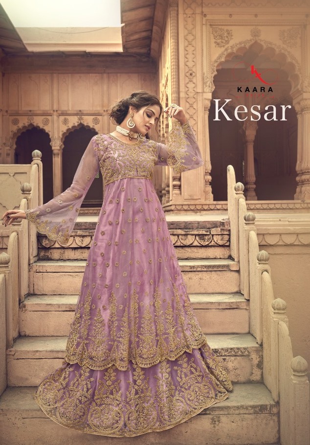 Kesar By Kaara Suits Butterfly Net With Embroidery Work Long Wedding And Festival Wear Suits