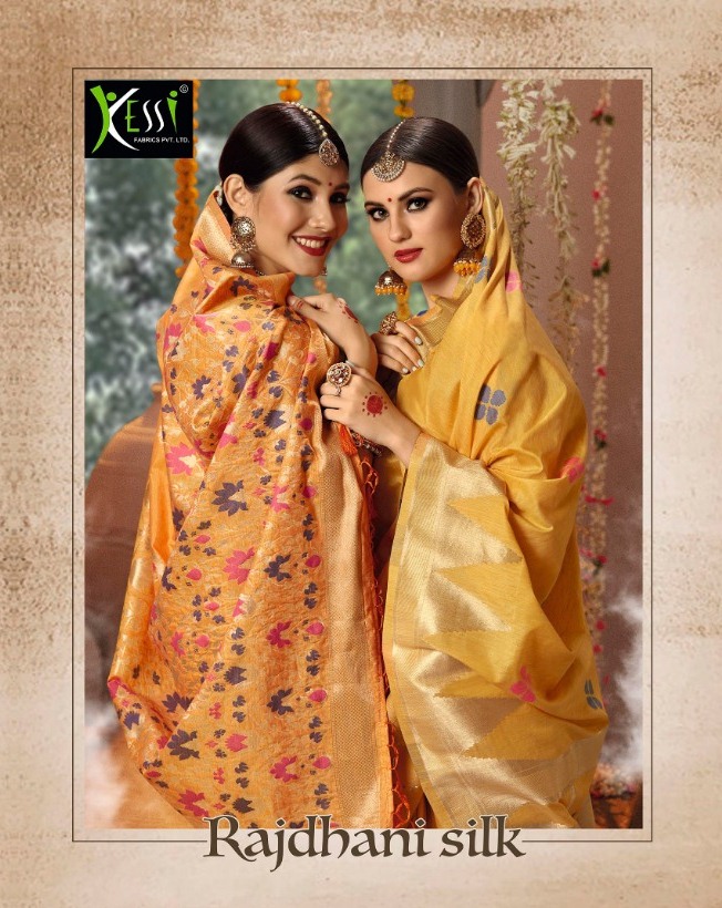 Kessi Present Rajdhani Silk Cotton Jacquard Banarasi Silk Saree Dealer