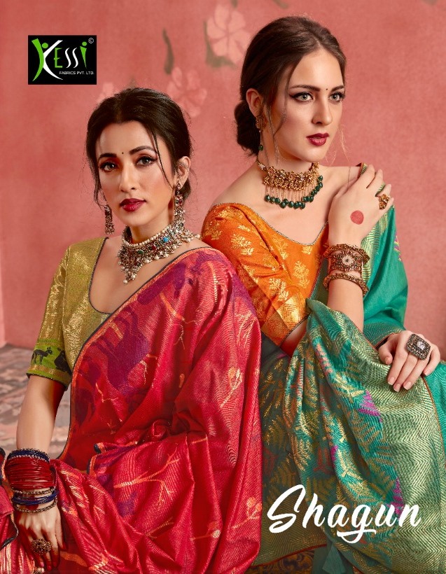 Kessi Shagun Silk Cotton Jacquard Banarasi Silk Traditional Look Saree