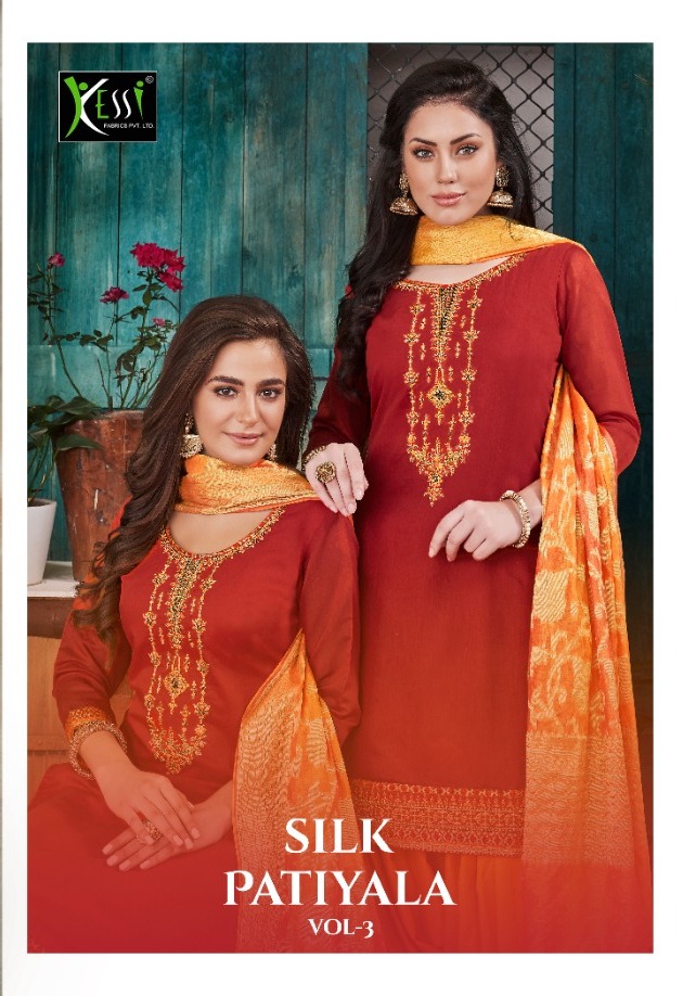 Kessi Silk Patiyala Vol 3 Chanderi Cotton Punjabi Dress Materials Wholesaler