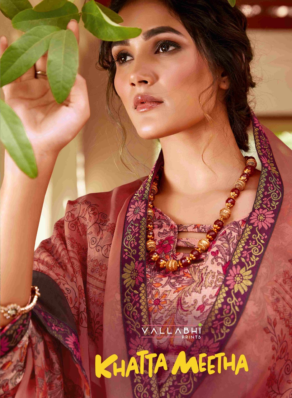 Khatta Meetha By Vallabhi Cotton Linen Printed Saree Wholesaler