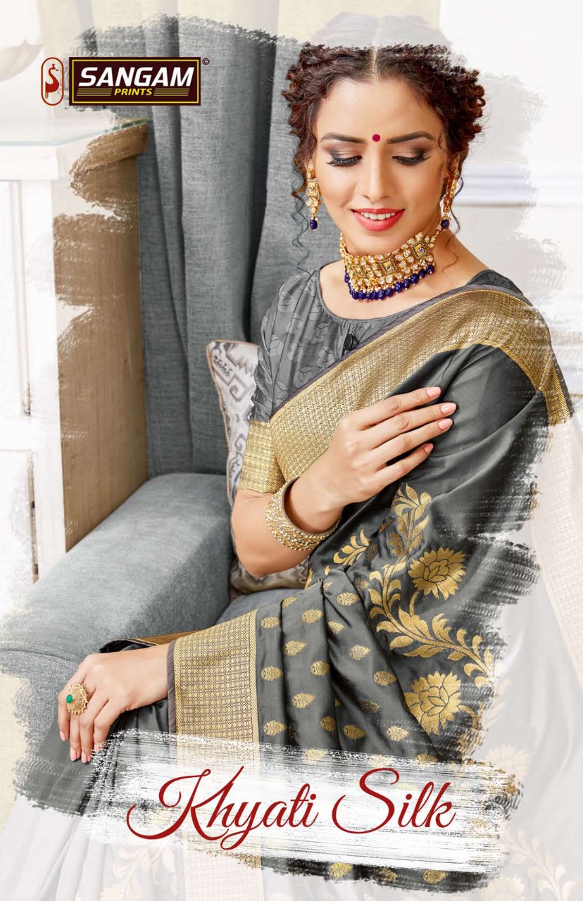 Khyati Silk By Sangam Prints Traditional Wear Banarasi Silk Saree At Best Price