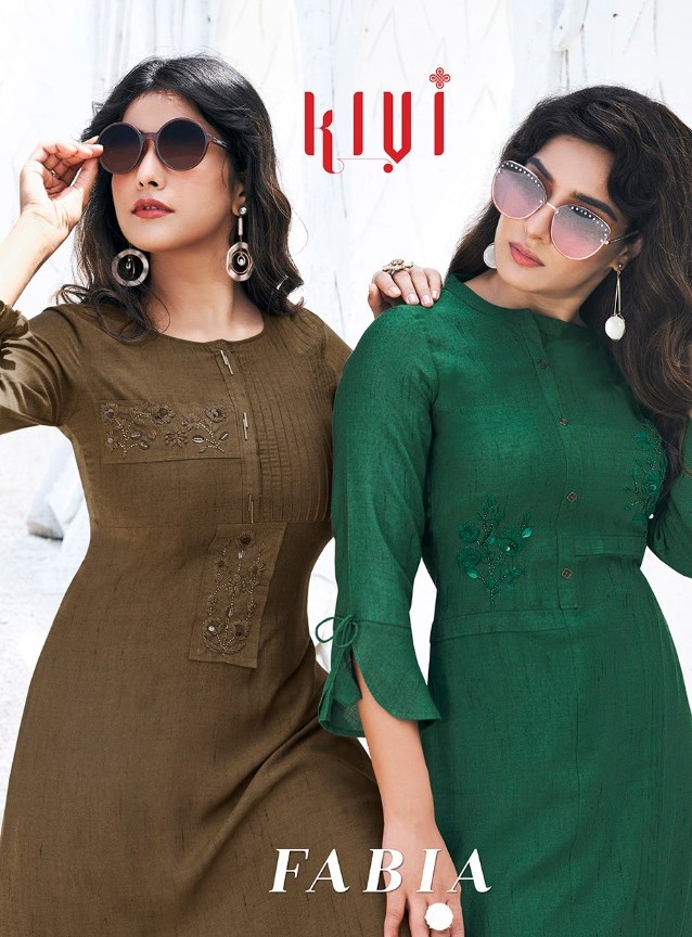 Kivi Fabia Rayon With Fancy Work Kurti With Plazzo Online Shopping In Surat