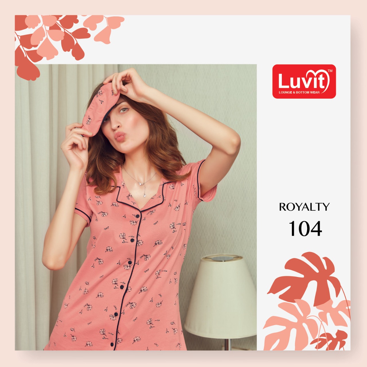 Luvit Launch Royalty Pure Printed Sinker Comfortable Stylish Womens Night Wear