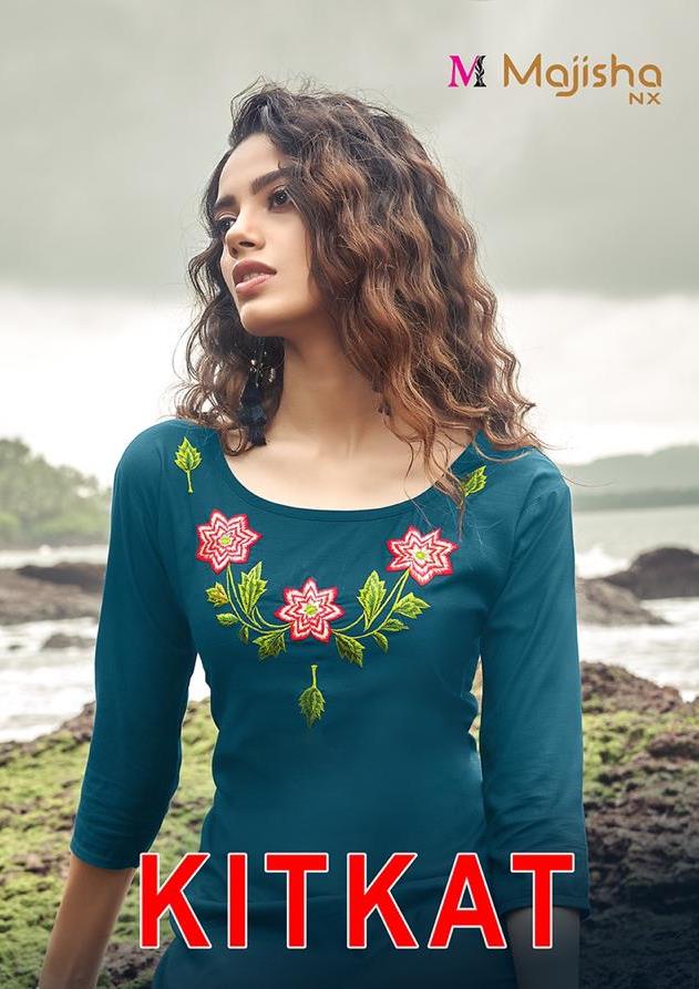 Majisha Nx Presents Kitkat Viscose With Work Casual Wear Kurti Catalogs