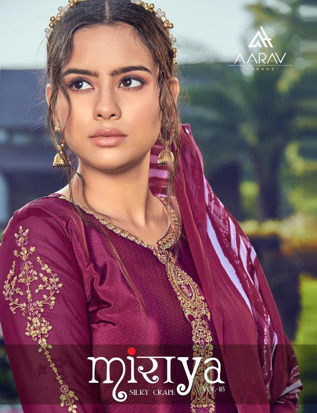 Miraya Vol 18 By Aarav Trendz Heavy French Crape With Embroidery Salwar Kameez In India