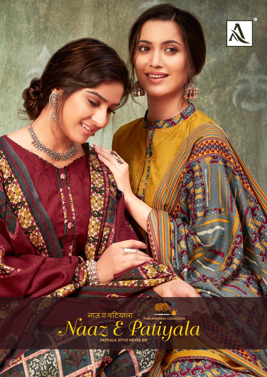 Naaz E Patiyala By Alok Pure Wool Pashmina Punjabi Dress Materials