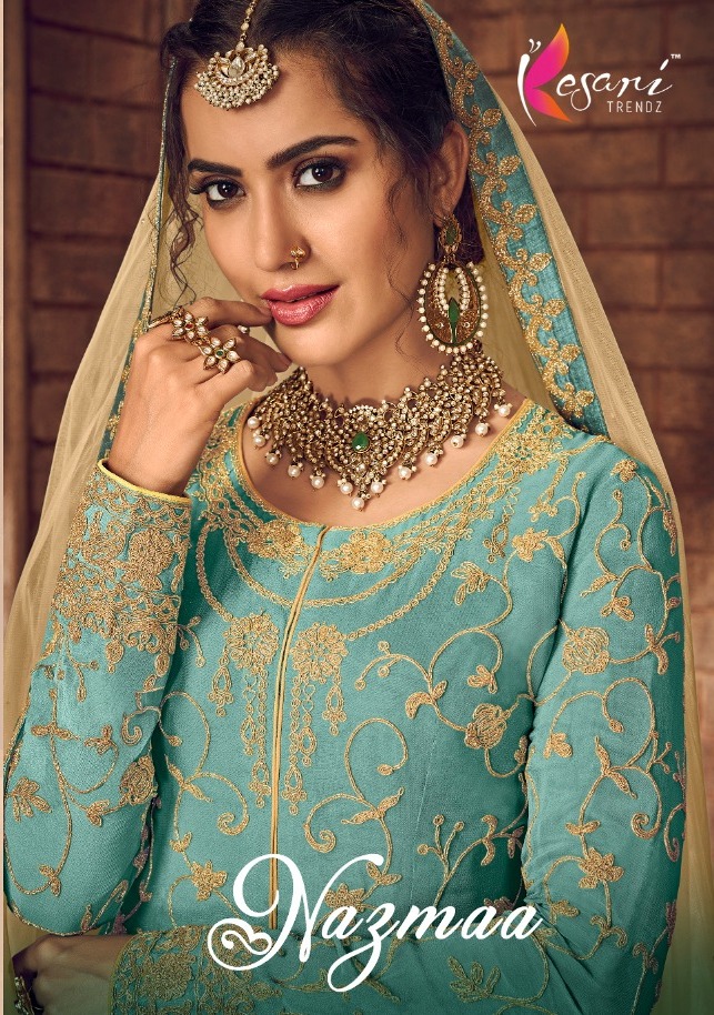 Nazmaa Vol 1by Kesari Trendz Georgette Embroidery Palazzo Style Salwar Kameez