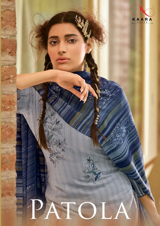 Patola By Kaara Suits Pashmina Embroidery Designer Salwar Kameez