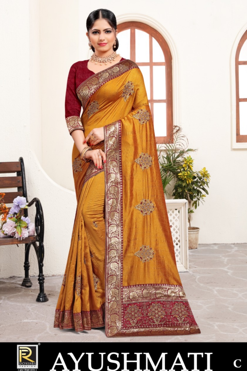 Ranjna Saree Launch Ayushmati Vichitra Good Liiking Saree Online Shopping In India