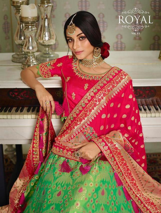 Royal Vol 13 Series 953-961 Top Dyed Silk Wedding Lehanga Collection