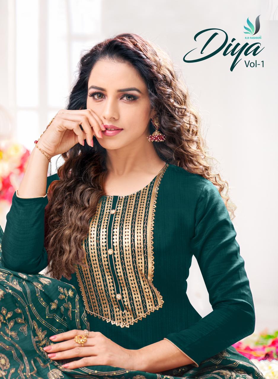 Rr Fashion Diya Vol 1 Silk Embroidery Salwar Kameez Online Supplier