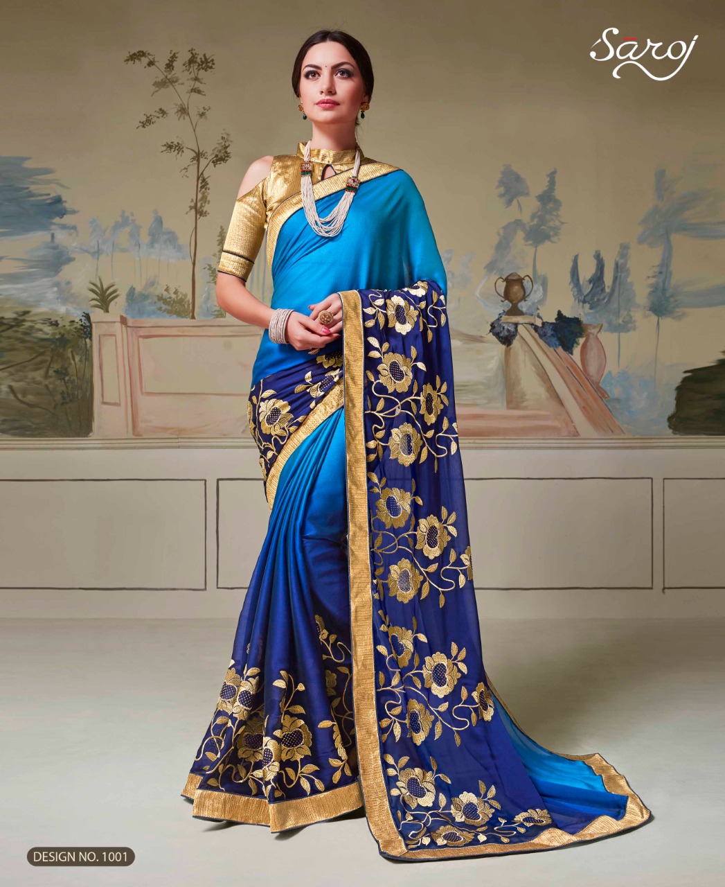 Saroj Saree Rashmi Fancy Saris With Padding Work Traditional Wear Collection