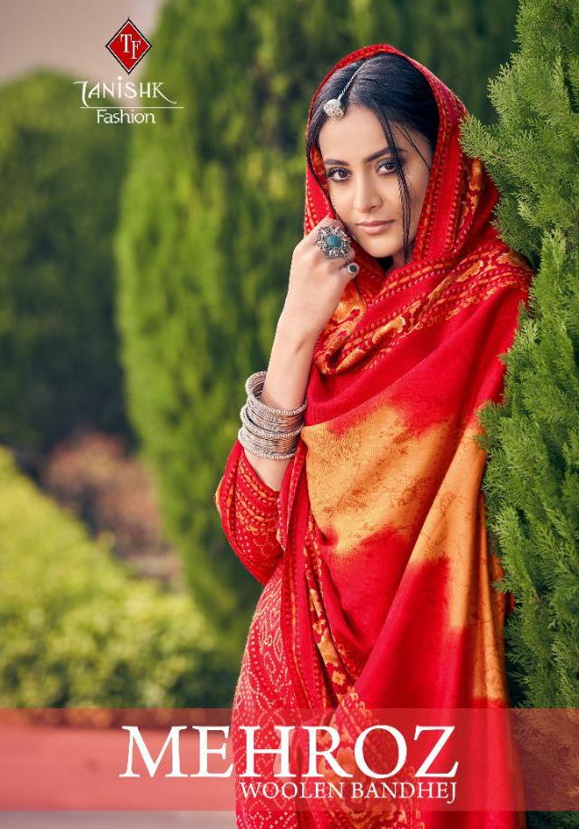 Tanishk Fashion Mehroz Pashmina Bandhej Digital Print Casual Dress Materials In Surat
