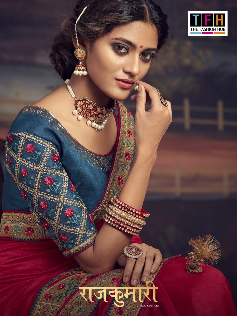 Tfh Rajkumari 9101-9116 Series Silk Designer Festival Wear Saree