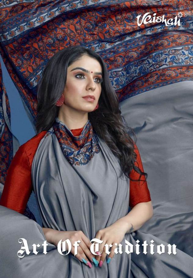 Vaishali Fashions Art Of Tradition Crape Casual Wear Exclusive Saree Wholesaler