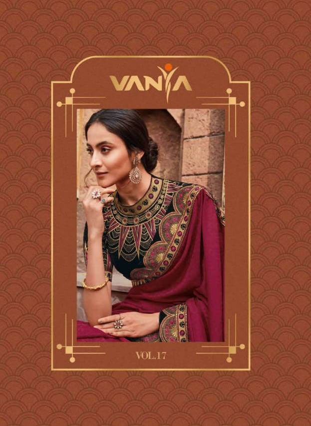 Vanya Presents Vol 17 Fancy Designer Festival Wear Stylish Heavy Looking Pretty Saree
