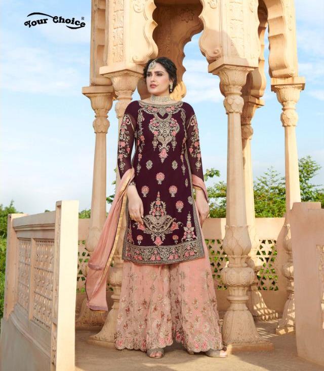 Your Choice Glorina Vol 5 Sarara Bottom Style Designer Georgette Salwar Suits