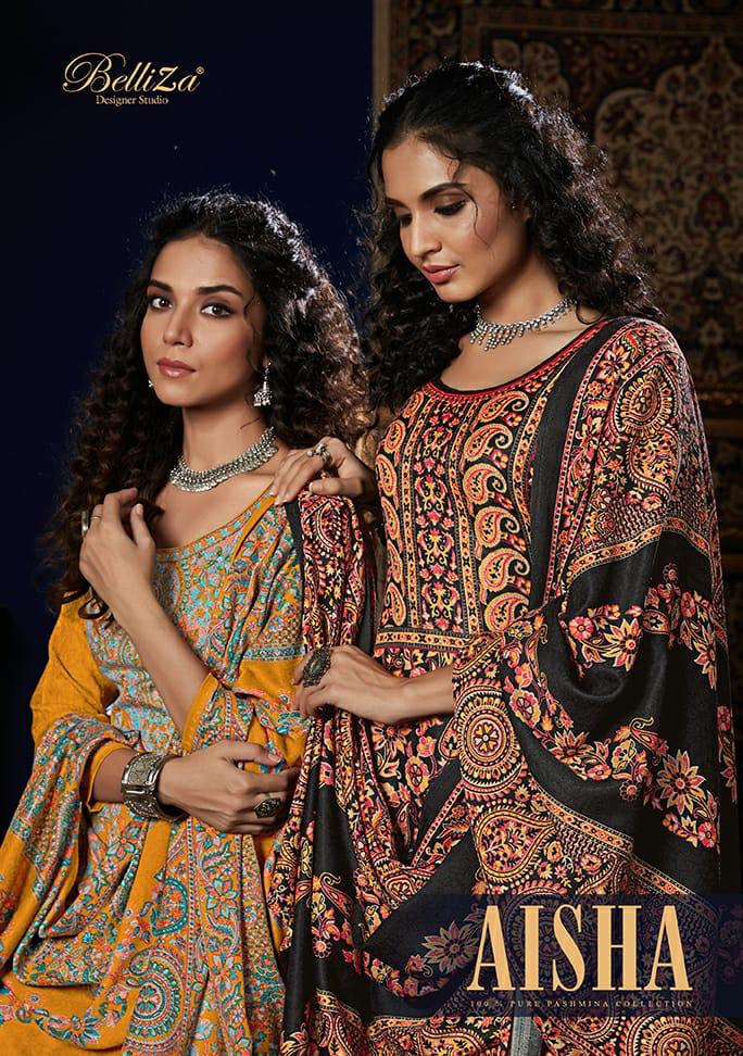 Belliza Designer Studio Aisha Vol 3 Pure Pashmina Digital Style Print Casual Wear Suits