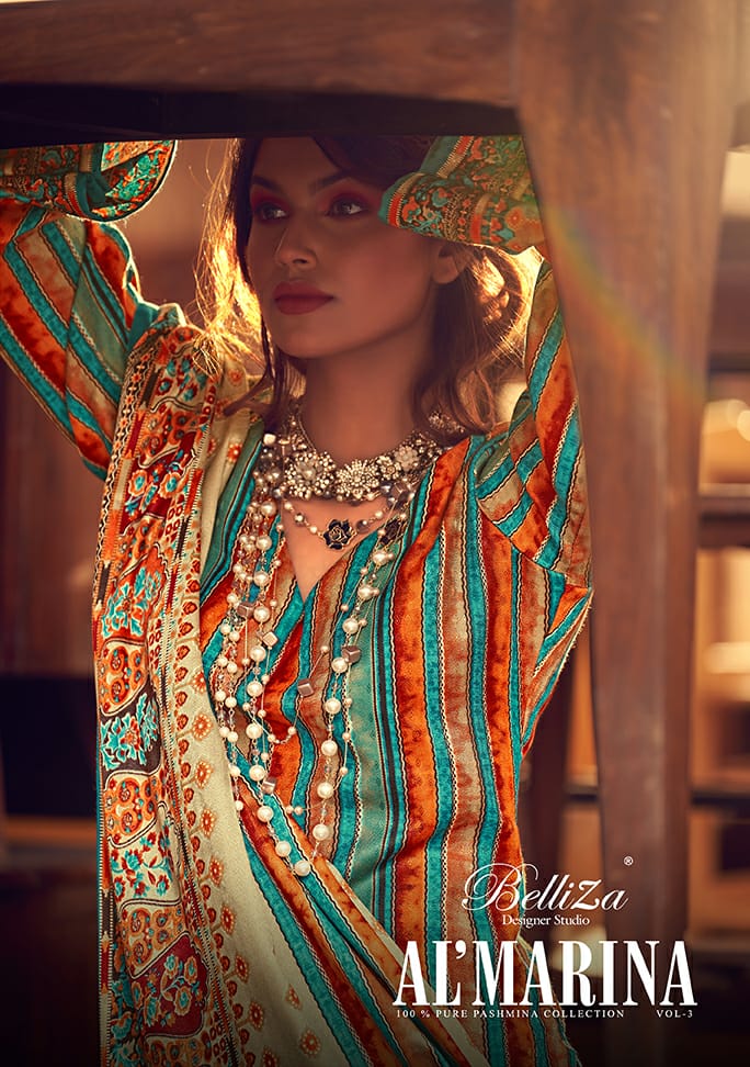 Belliza Designer Studio Almarina Vol 3 Pashmina Digital Style Print Salwar Kameez