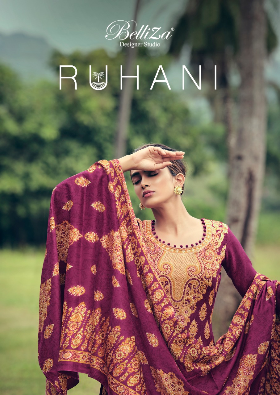 Belliza Designer Studio Ruhani Vol 3 Pashmina Digital Style Print Casual Wear Suits
