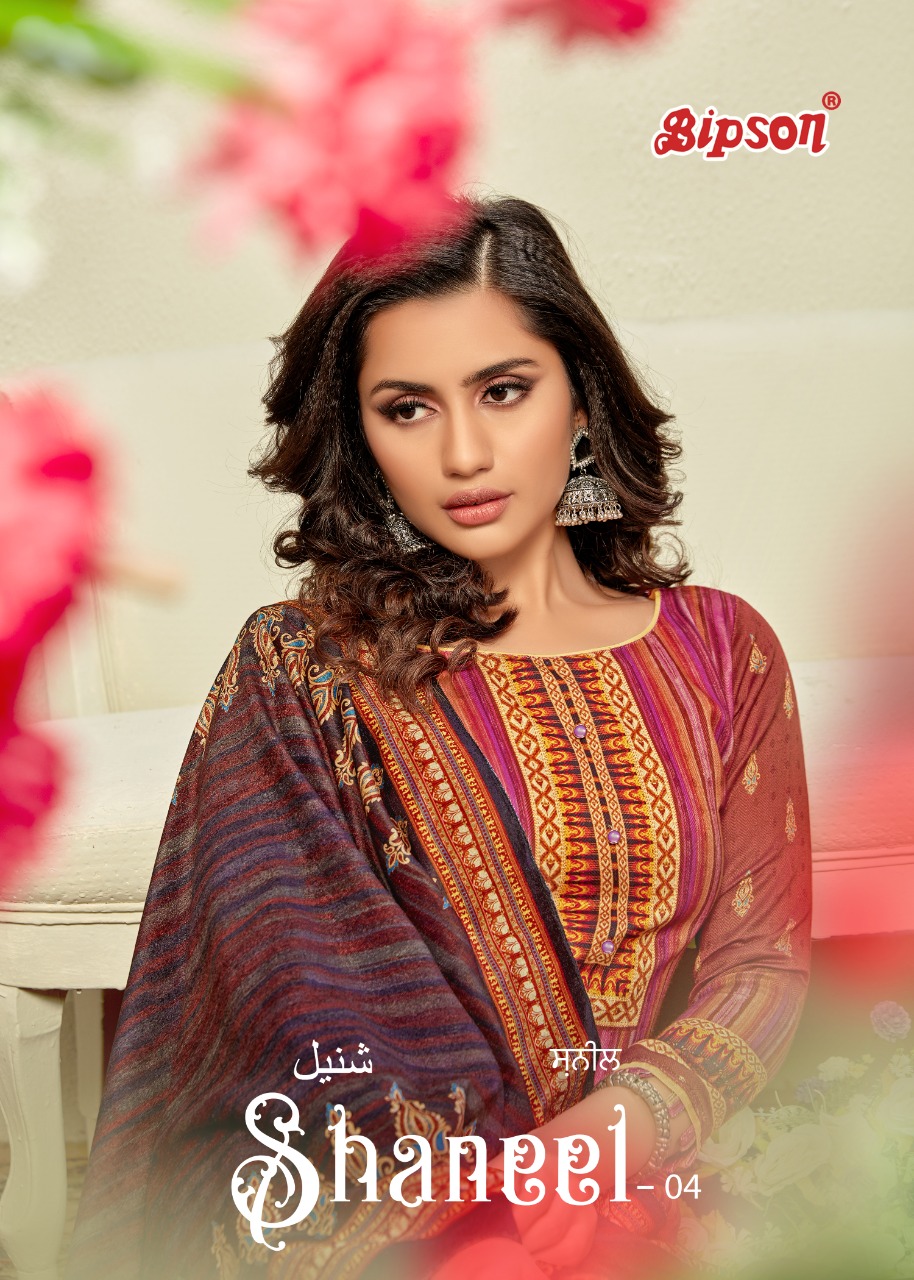 Bipson Shaneel Vol 4 Woollen Pashmina Digital Print New Look Salwar Kameez In Surat