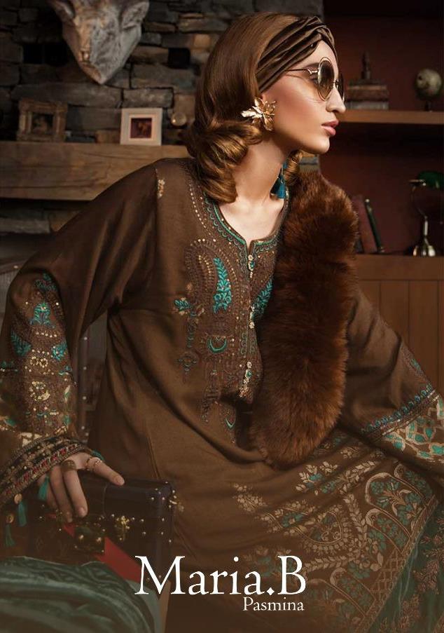 Deepsy Suits Presenting Maria B  Pashmina With Embroidery Work Salwar Kameez In Surat