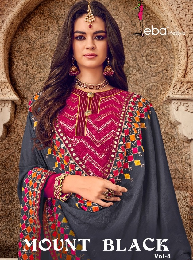 Eba Lifestyle Mount Black Vol 4 Elegant Festive Collections Of Ladies Dresses Wholesaler