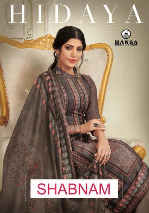 Hansa Hidaya Shabnam Pashmina Digital Print 1001-1004 Series Salwar Kameez In India