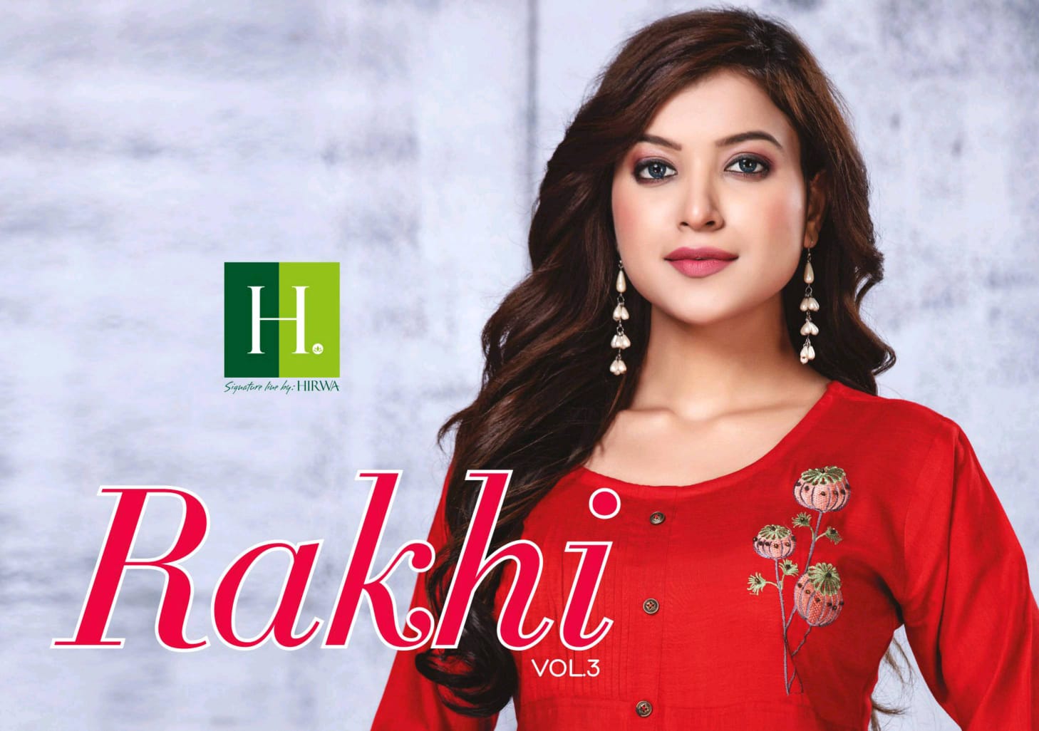 Hirwa Launch Rakhi Vol 3 Rayin With Embroidery Hand Work Kurti Catalogs Seller