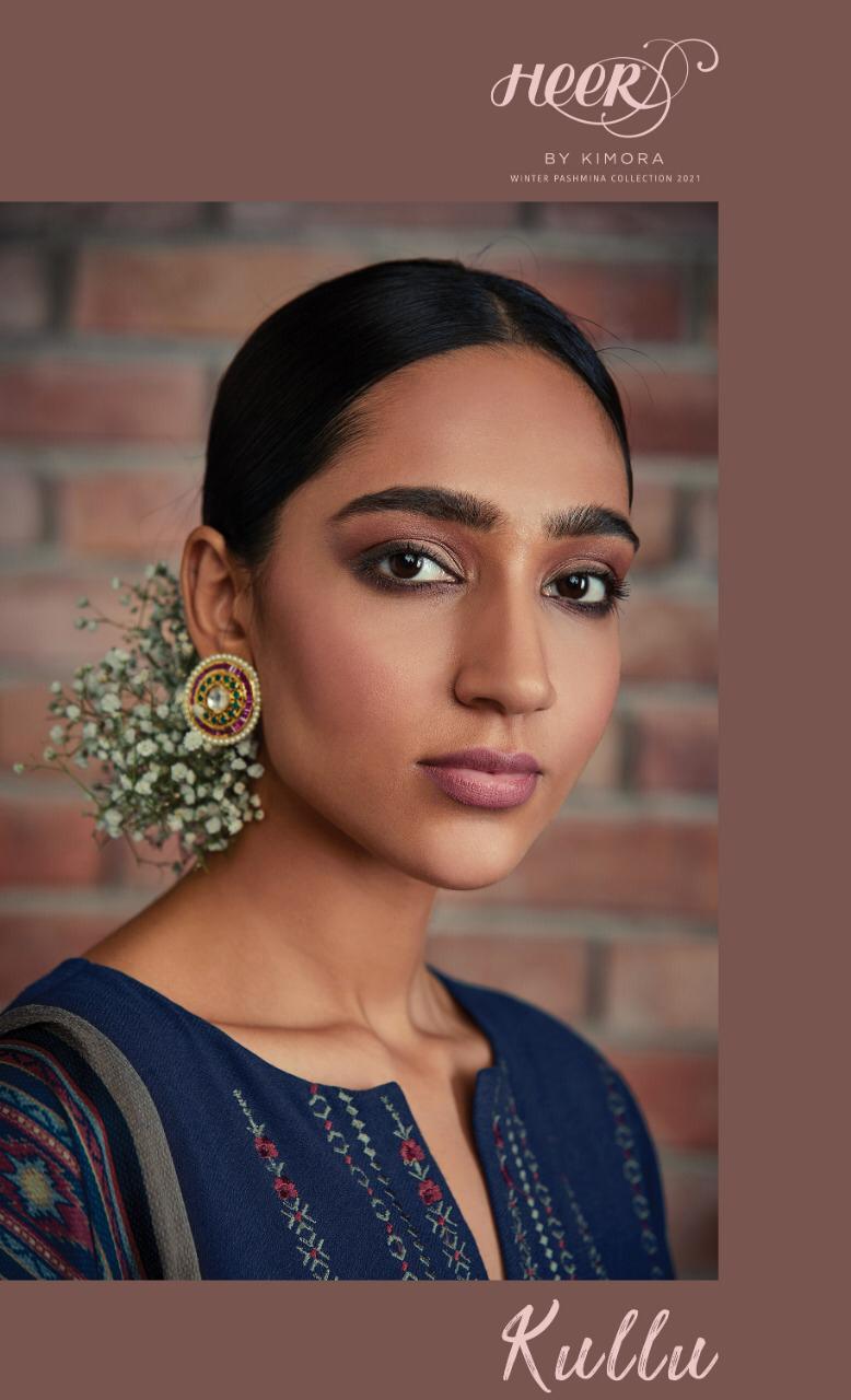 Kimora Heer Kullu Pure Pashmina With Embroidery Heavy Look Beautiful Suits Supplier