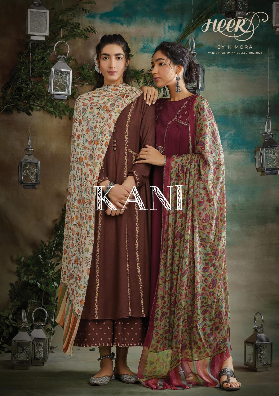 Kimora Present Kani Pashmina With Work Salwar Kameez Wholesaler