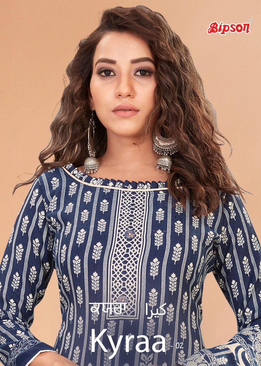 Kyraa Vol 2 By Bipson Pure Pashmina Print Simple Sobar Dress Materials