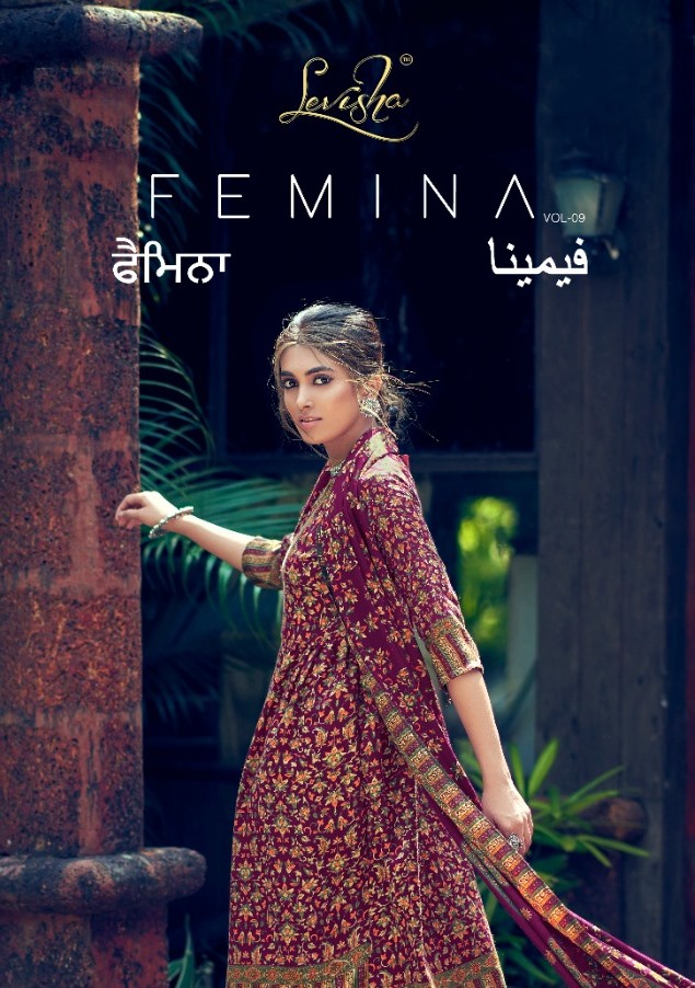 Levisha Presents Femina Vol 9 Pure Pashmina Print Casual Wear Salwar Kameez
