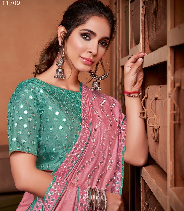 Norita Presenting Taarika Jacquard Georgette Silk Party Wear Designer Saree Exporter In Surat