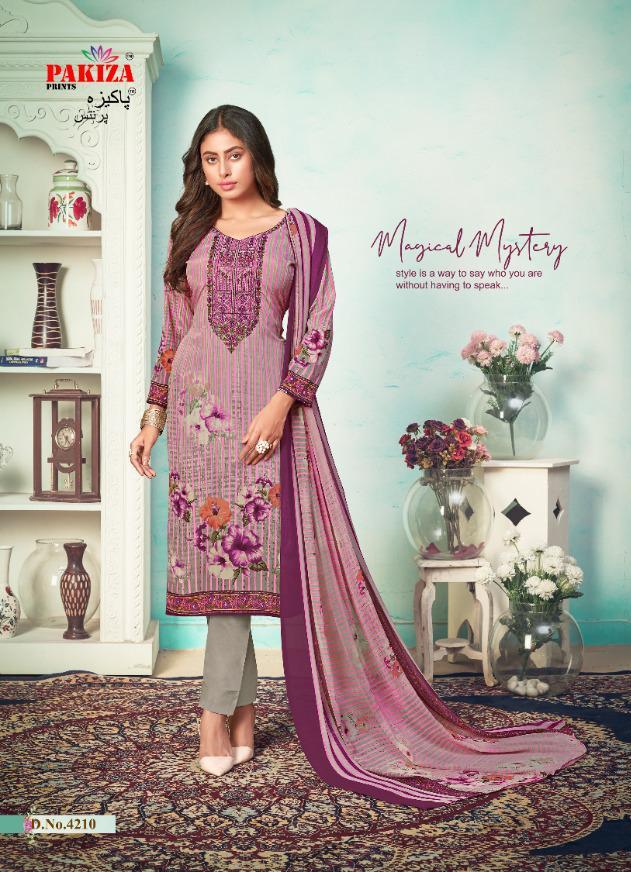 Pakiza Prints Sana Safinaz Vol 42 Kashmiri Heavy Embroidery Work Crape Dress Materials