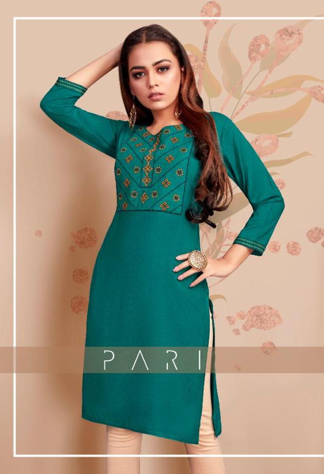 Psyna Presents Pari Vol 7 Rayon Slub Casual Wear Kurti At Lowest Rate In Surat Market