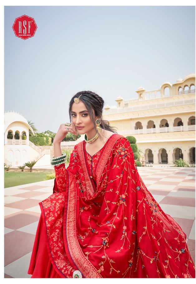 Rsf Presents Swag Vol 5 Silk Jacquard Long Festival Wear Designer Suits Catalogs