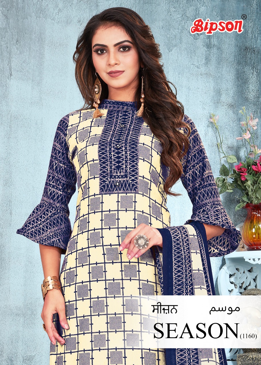 Season 1160 By Bipson Pashmina Print Winter Collections Casual Wear Suits Seller