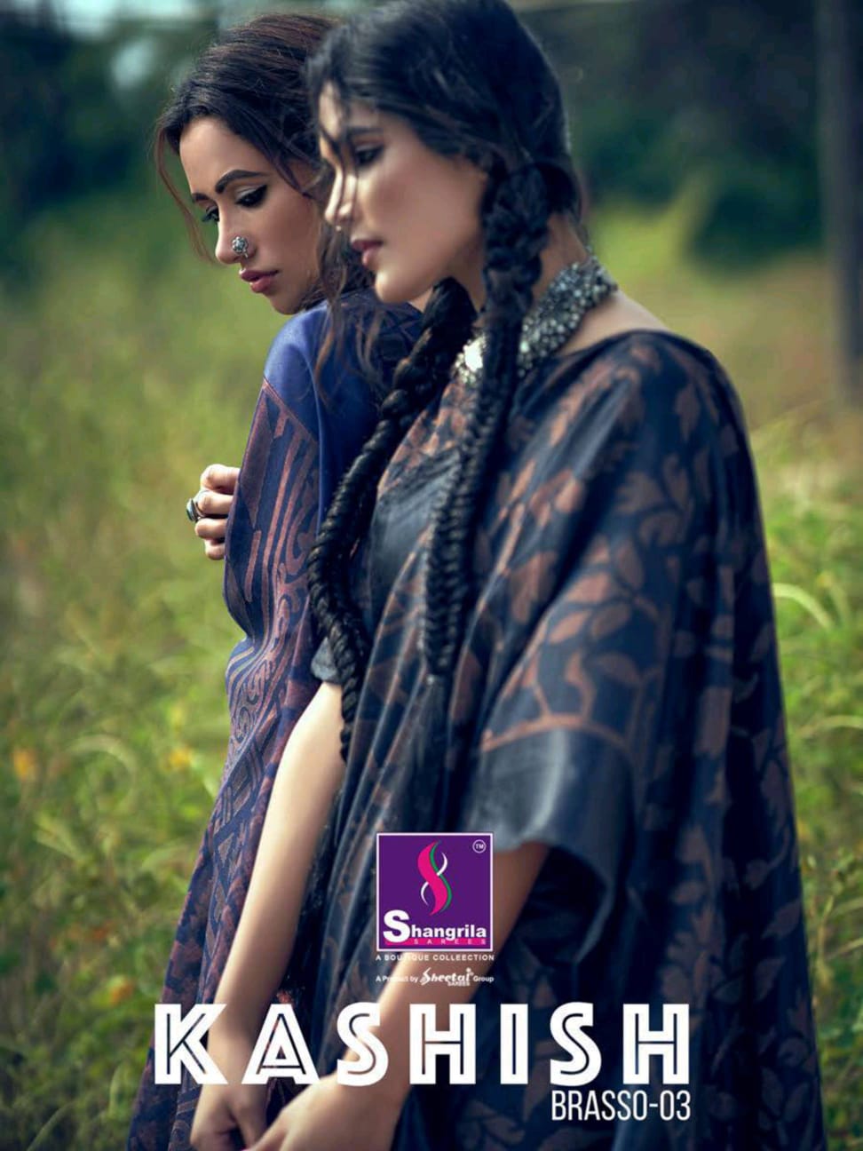 Shangrila Presents Kashish Brasso Vol 3 Excellent Designe Print Brasso Saree Catalogs