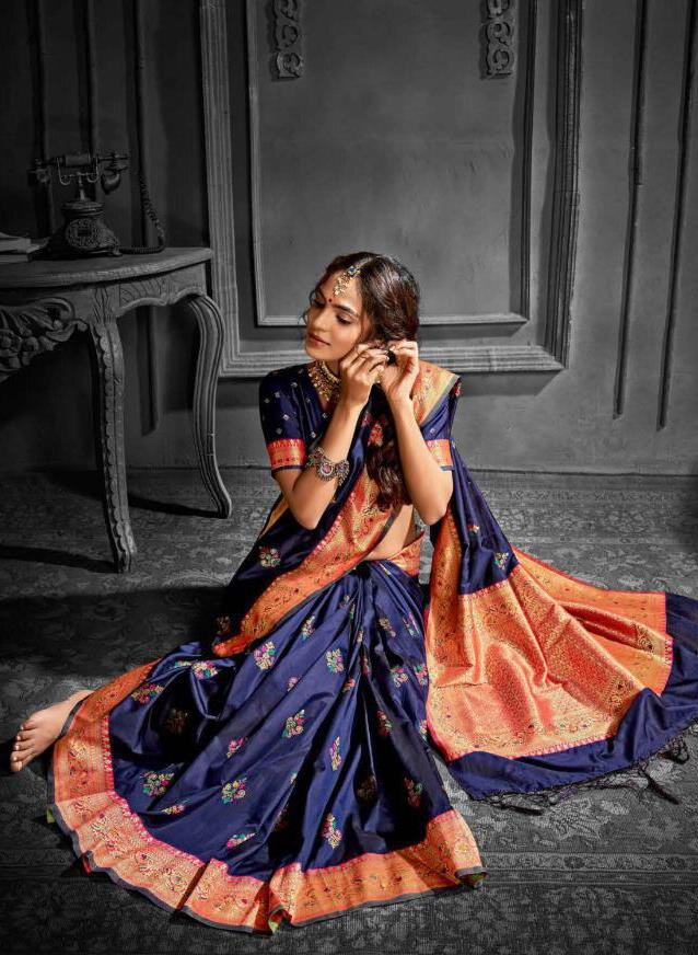 Shruti Launch Radha Rani Banarasi Silk Designer Festival And Wedding Wear Heavy Look Saree