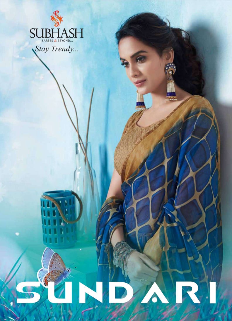 Subhash Saree Sundari Linen 22001-22015 Series Exclusive Synthetic Saree Catalogs